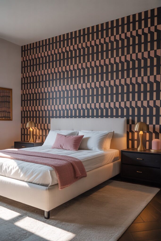 black and pin bedroom ideas