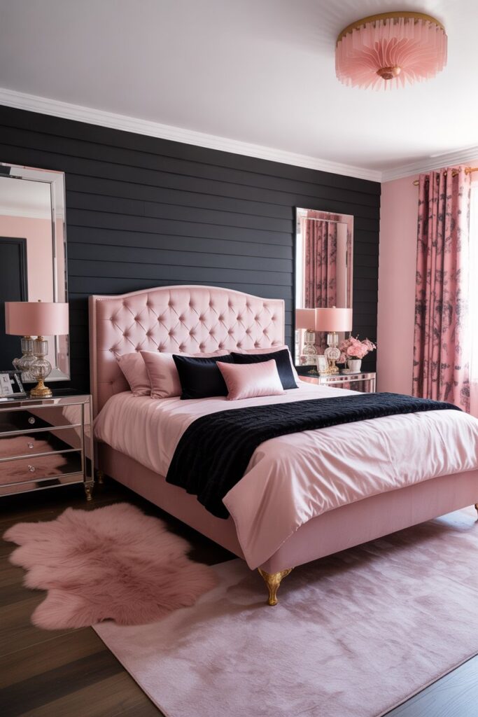 black and pink bedroom ideas