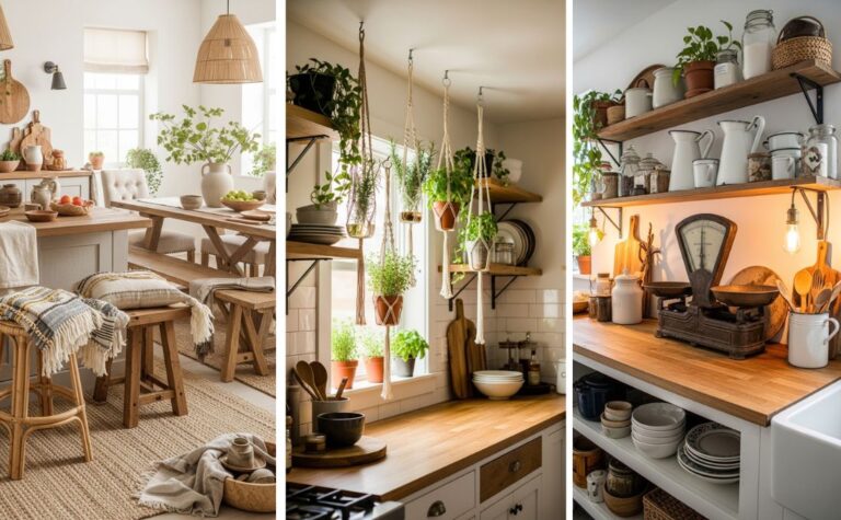 14 stylish Boho Farmhouse Kitchen Decor Ideas