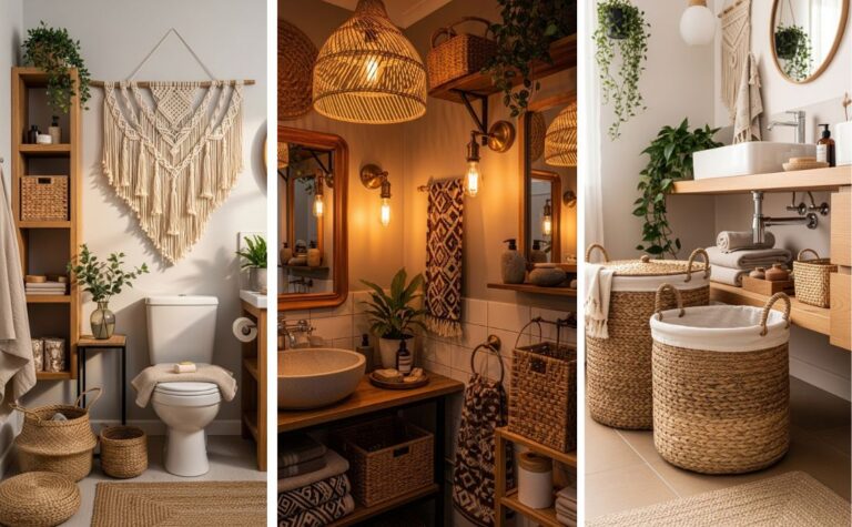 16 Small Boho Bathroom Design Ideas to Transform Tiny Spaces into Cozy Retreats