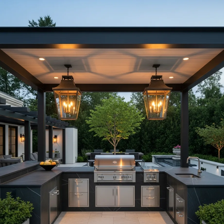 12 Brilliant kitchen outdoor Lighting Ideas