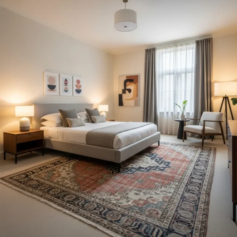 Rug Under Bed Ideas