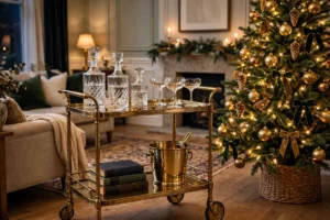 antique bar cart styling ideas brass classic