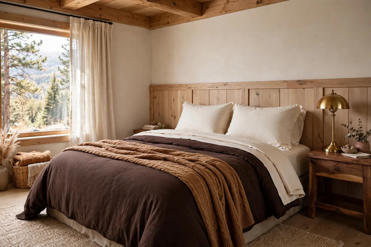 brown bedroom ideas chocolate bedding cream