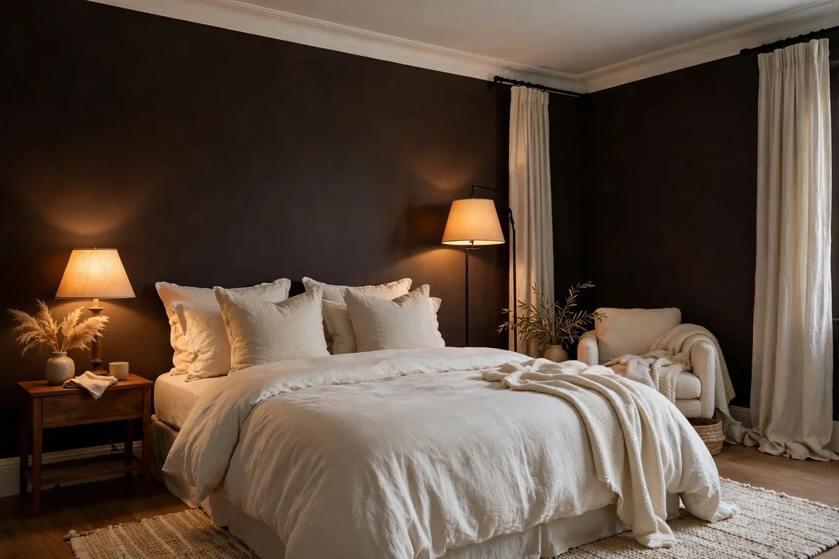 brown bedroom ideas espresso painted walls
