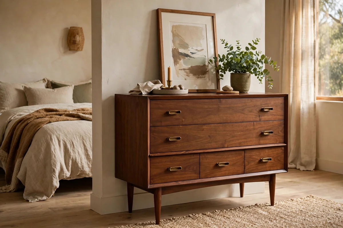 brown bedroom ideas walnut dresser