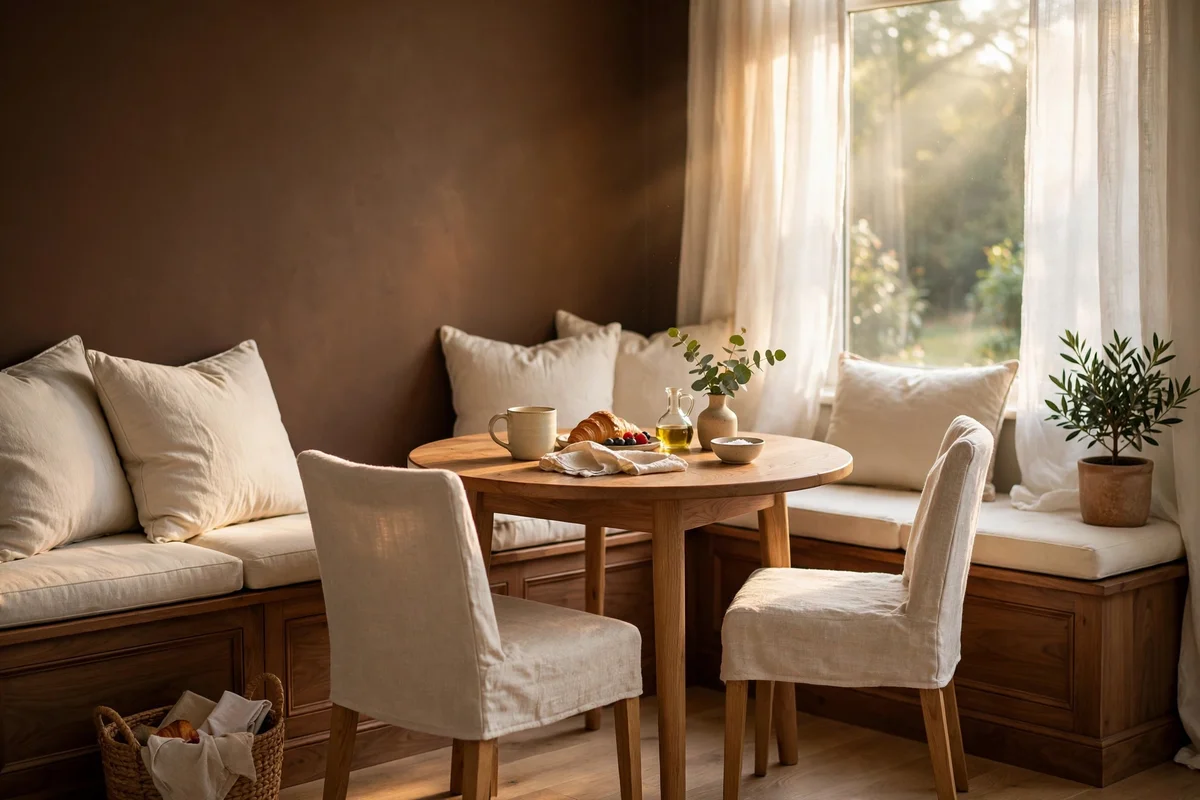 brown kitchen ideas breakfast nook