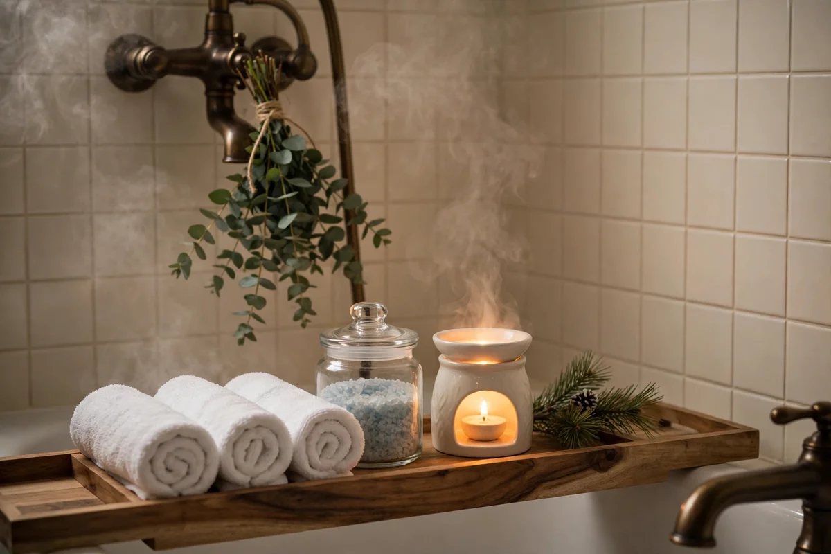 candle warmer christmas styling ideas bathroom spa glow