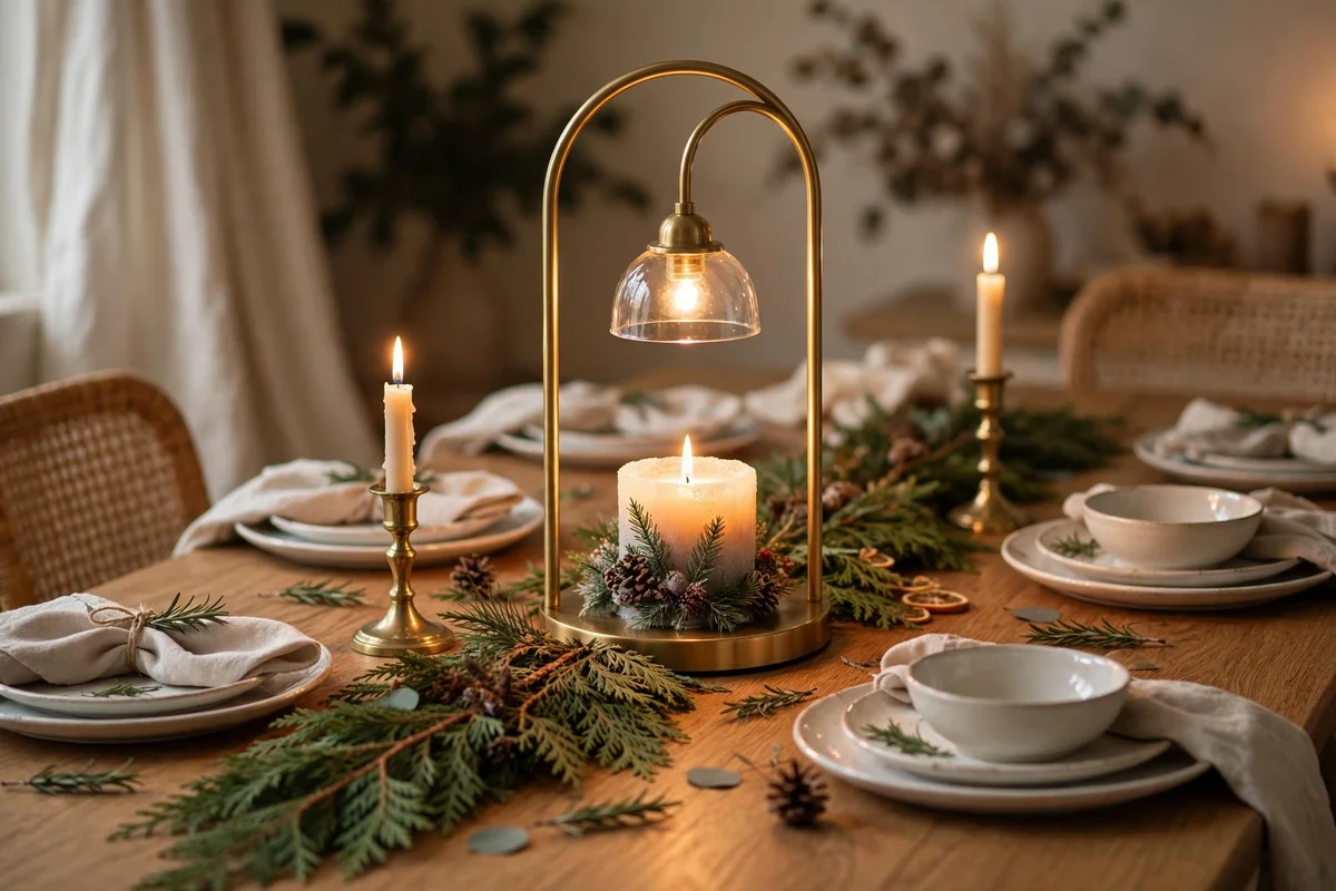candle warmer christmas styling ideas dining table glow