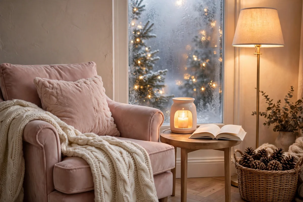 candle warmer christmas styling ideas reading nook comfort