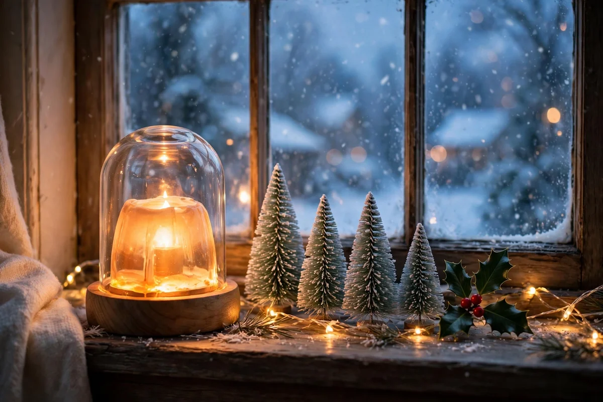 candle warmer christmas styling ideas window sill glow
