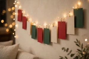 christmas card display ideas fairy light card clip string