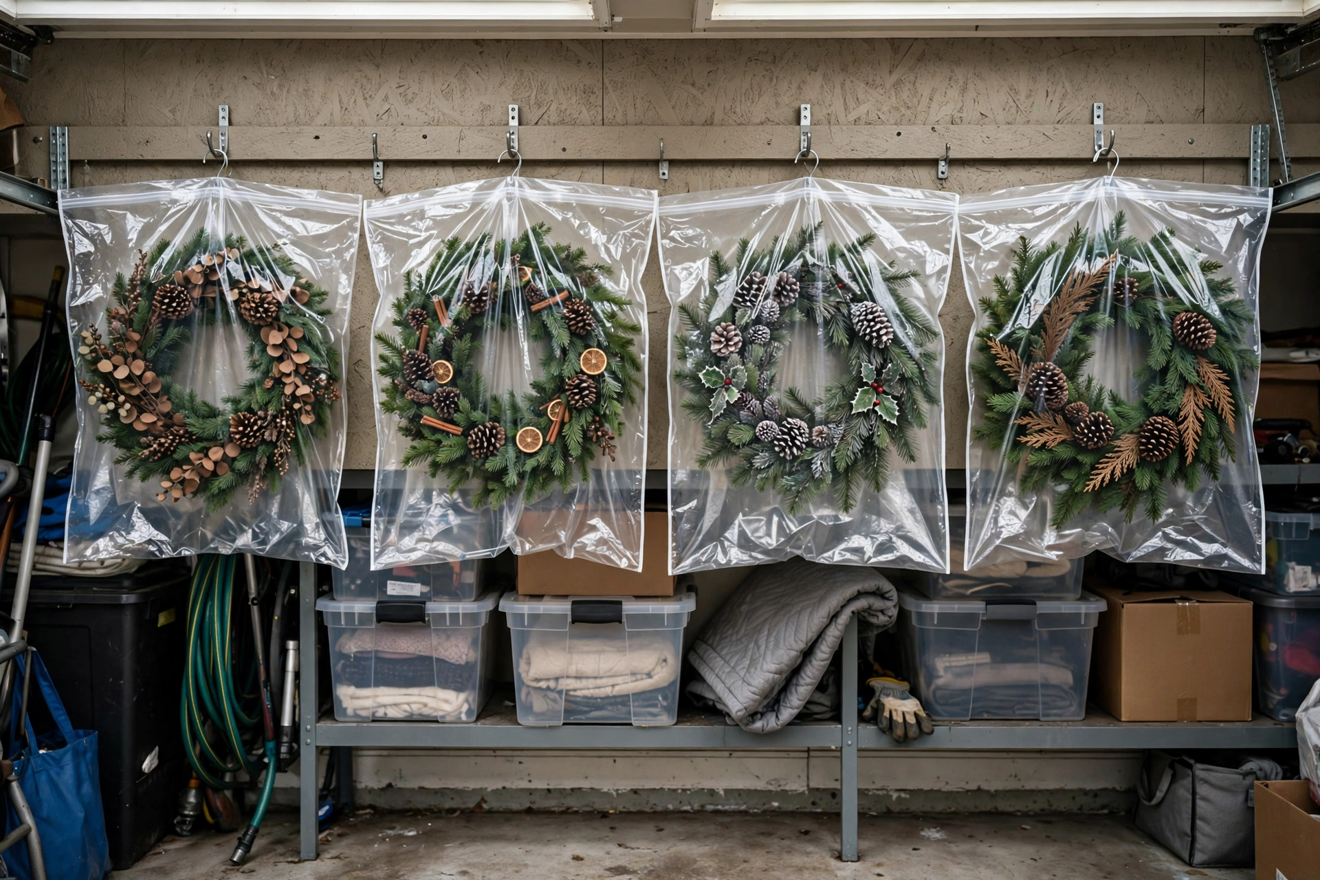 christmas decor storage hacks store christmas wreaths garland