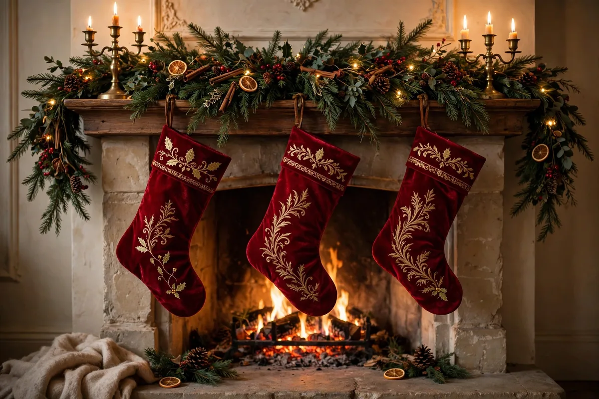 christmas gift ideas for mom embroidered velvet stockings