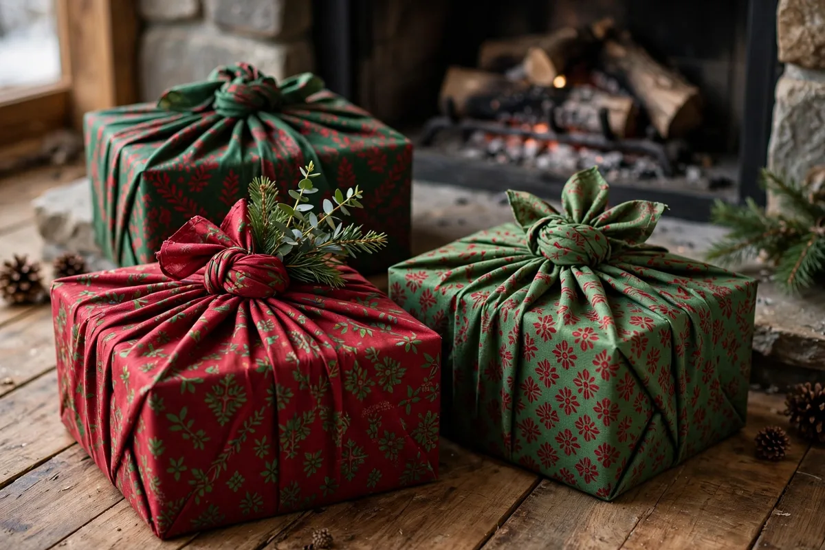 christmas gift wrapping ideas fabric furoshiki wrap