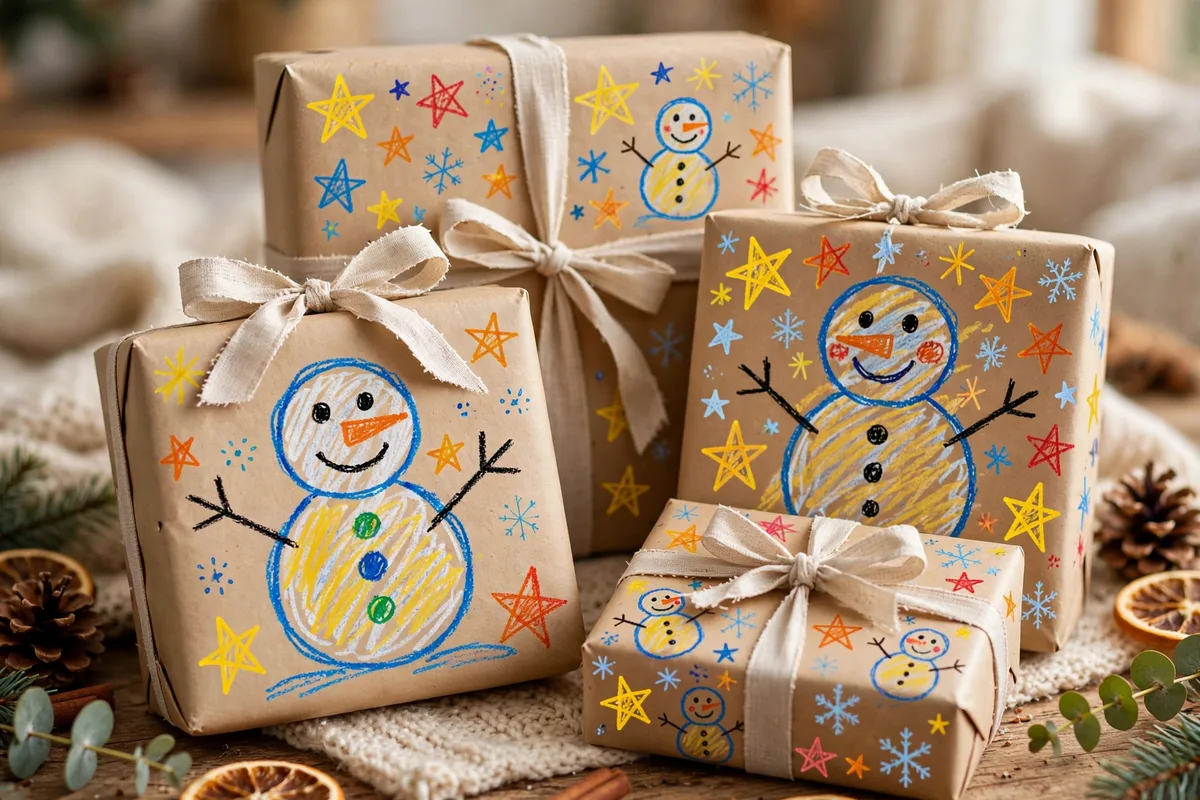 christmas gift wrapping ideas kids craft wrap