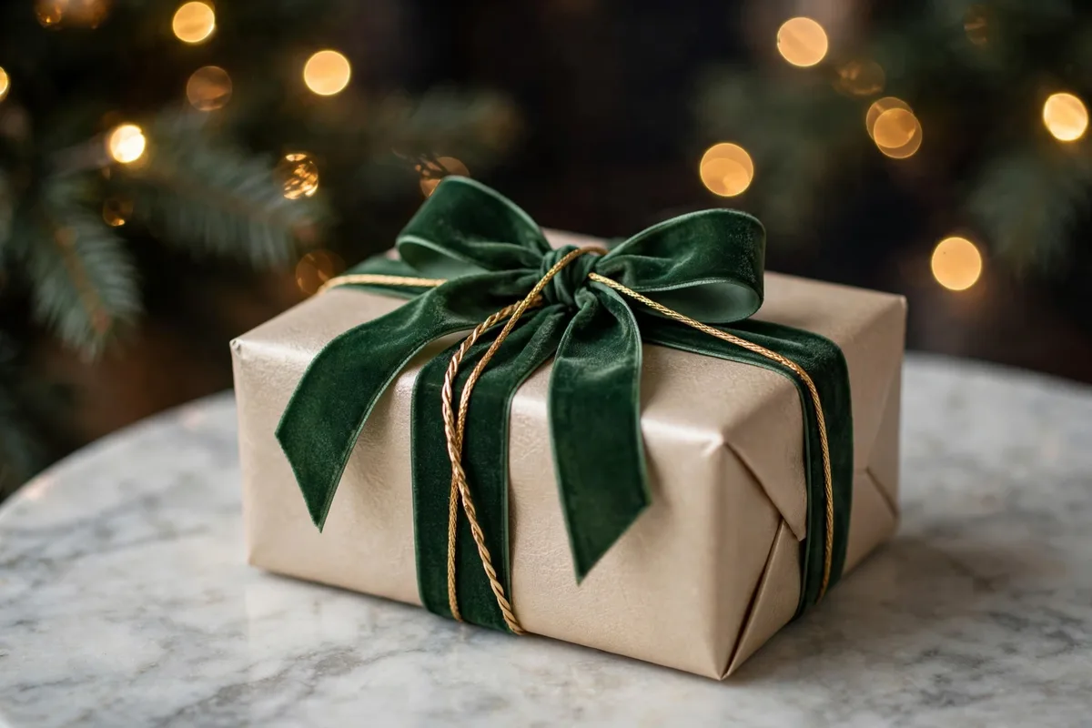 christmas gift wrapping ideas layered ribbon elegance