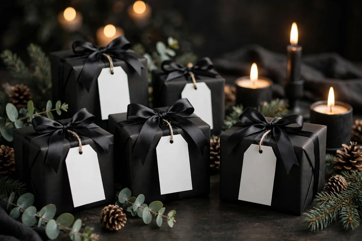 christmas gift wrapping ideas monochrome chic wrap