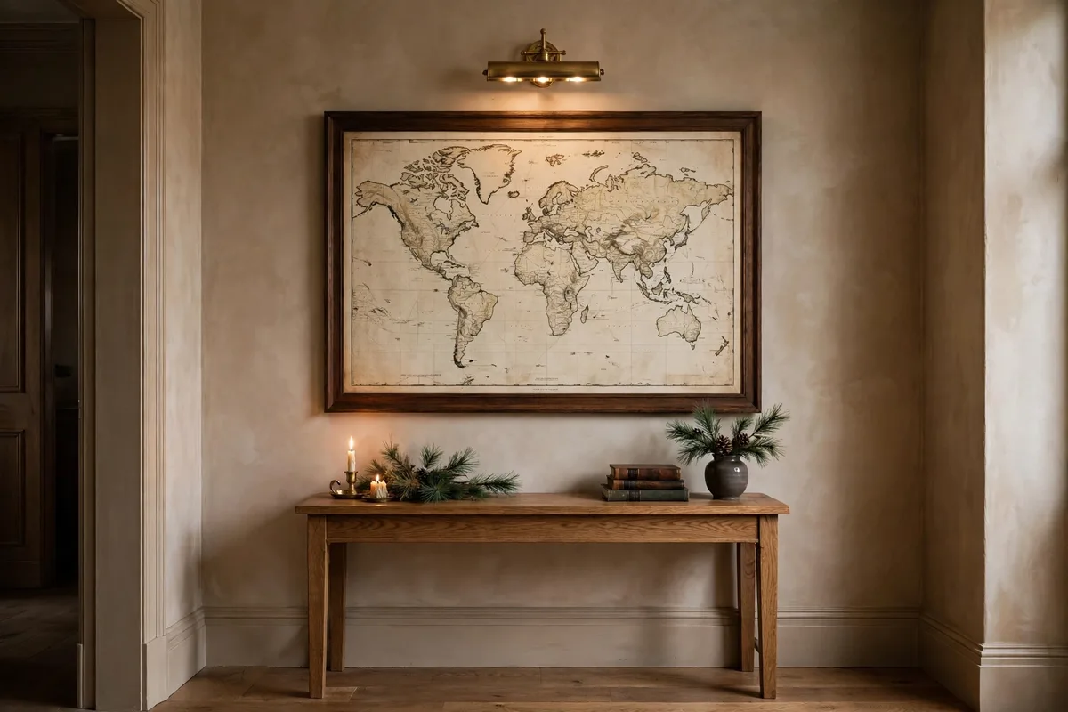 christmas gifts for him home picks framed vintage map