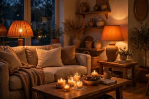 cozy ambient lighting ideas amber glow bulbs
