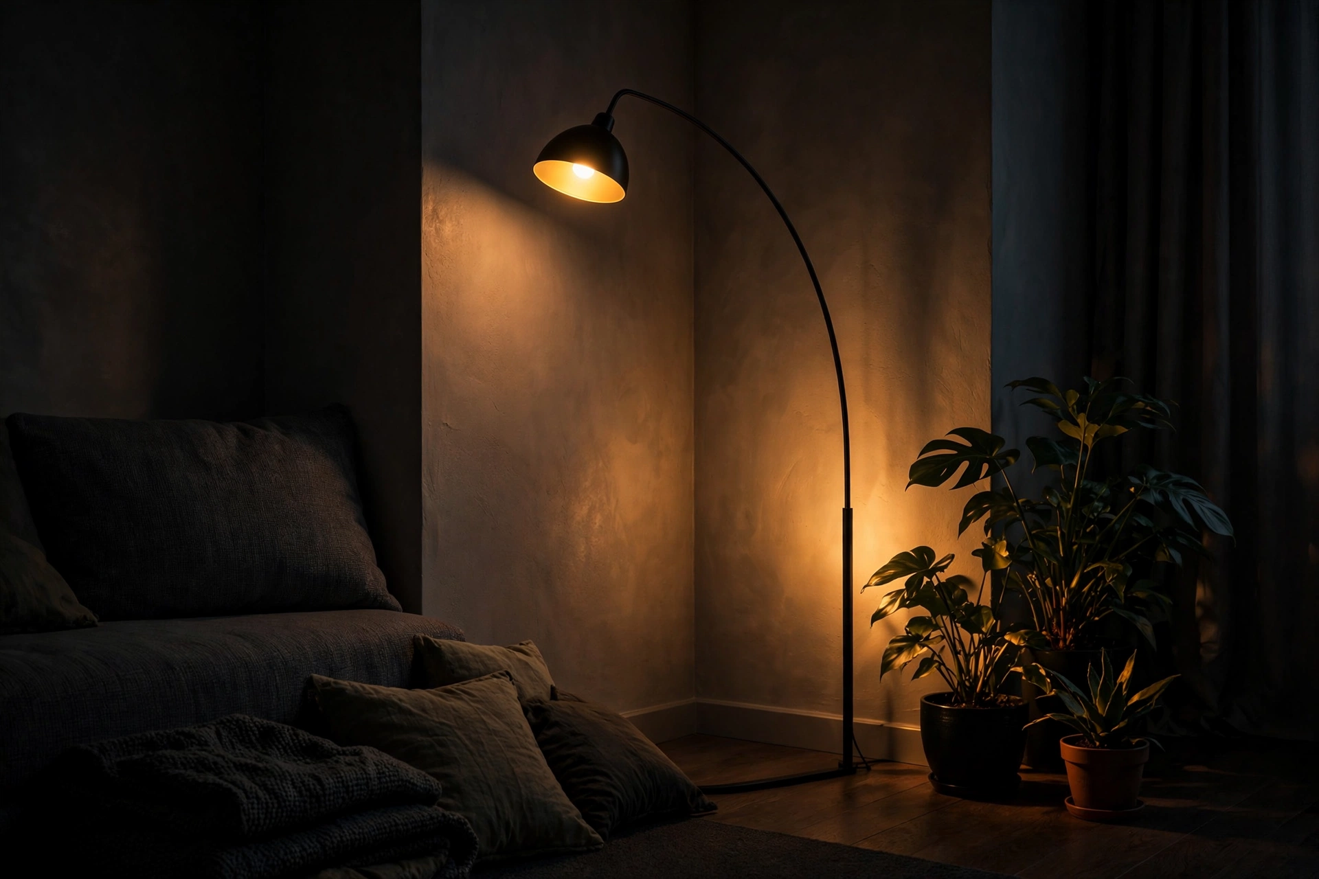 cozy ambient lighting ideas warm corner floor lamp