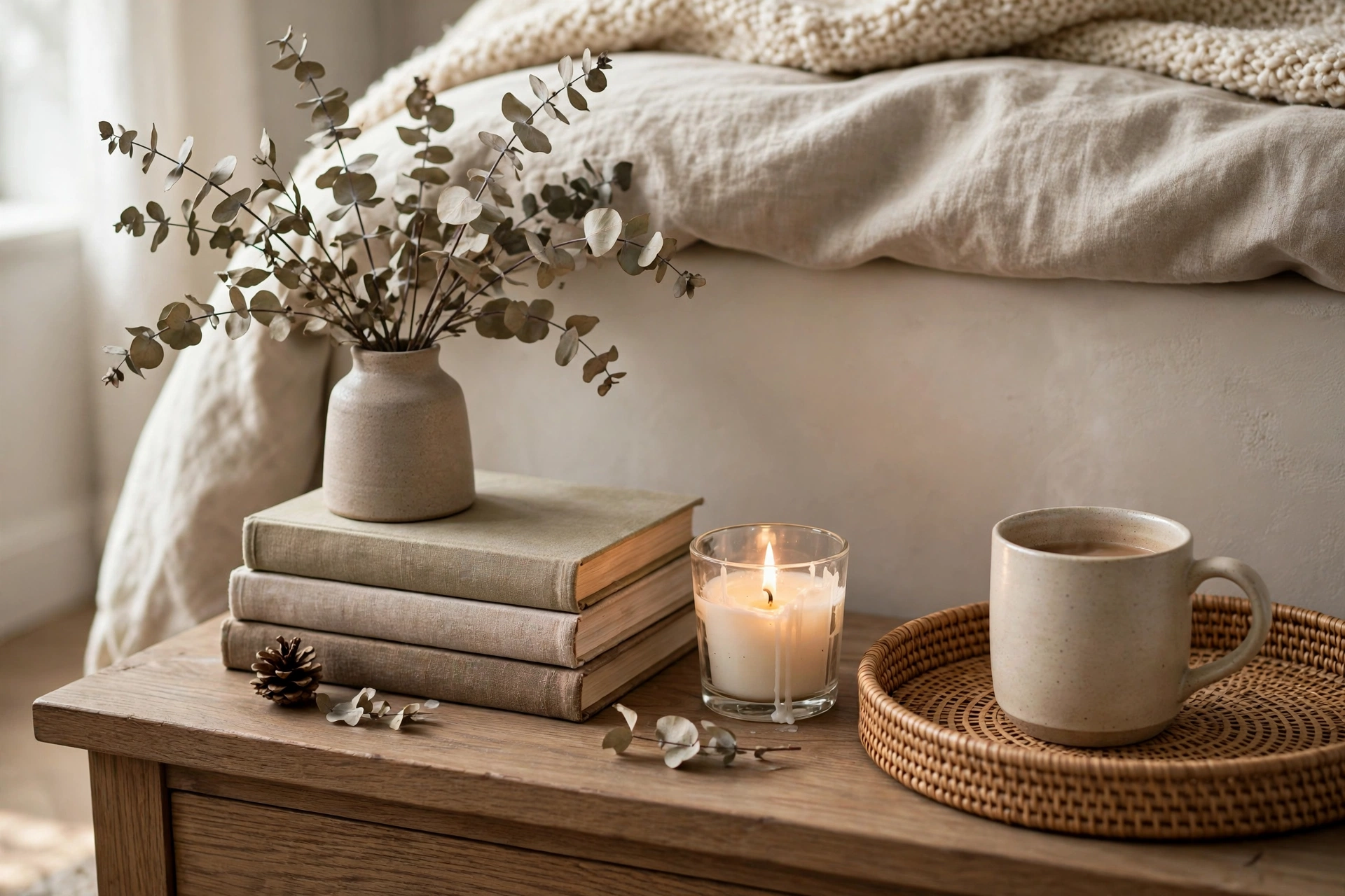 cozy winter bedroom bedding ideas winter bedside styling