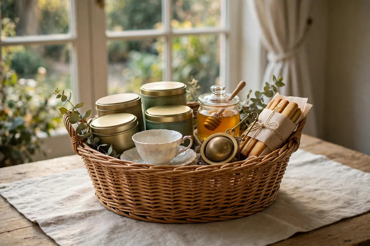 diy christmas gift basket ideas tea lovers basket