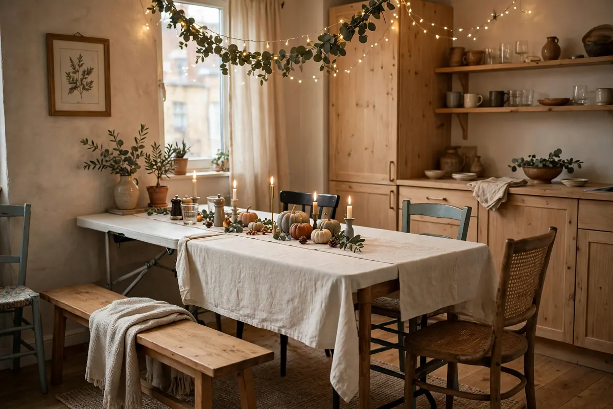 friendsgiving tablescape ideas small apartment setup