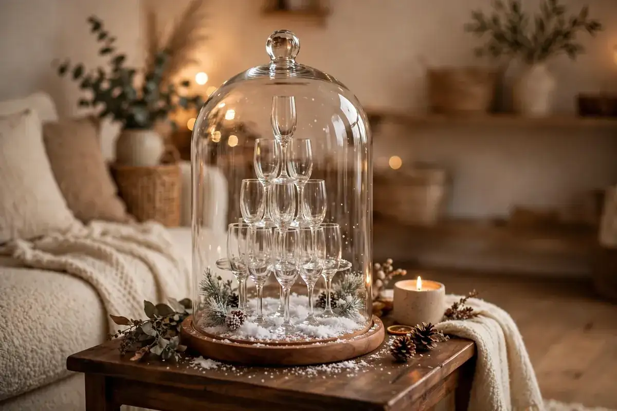 glass christmas tabletop tree ideas glass tree cloche