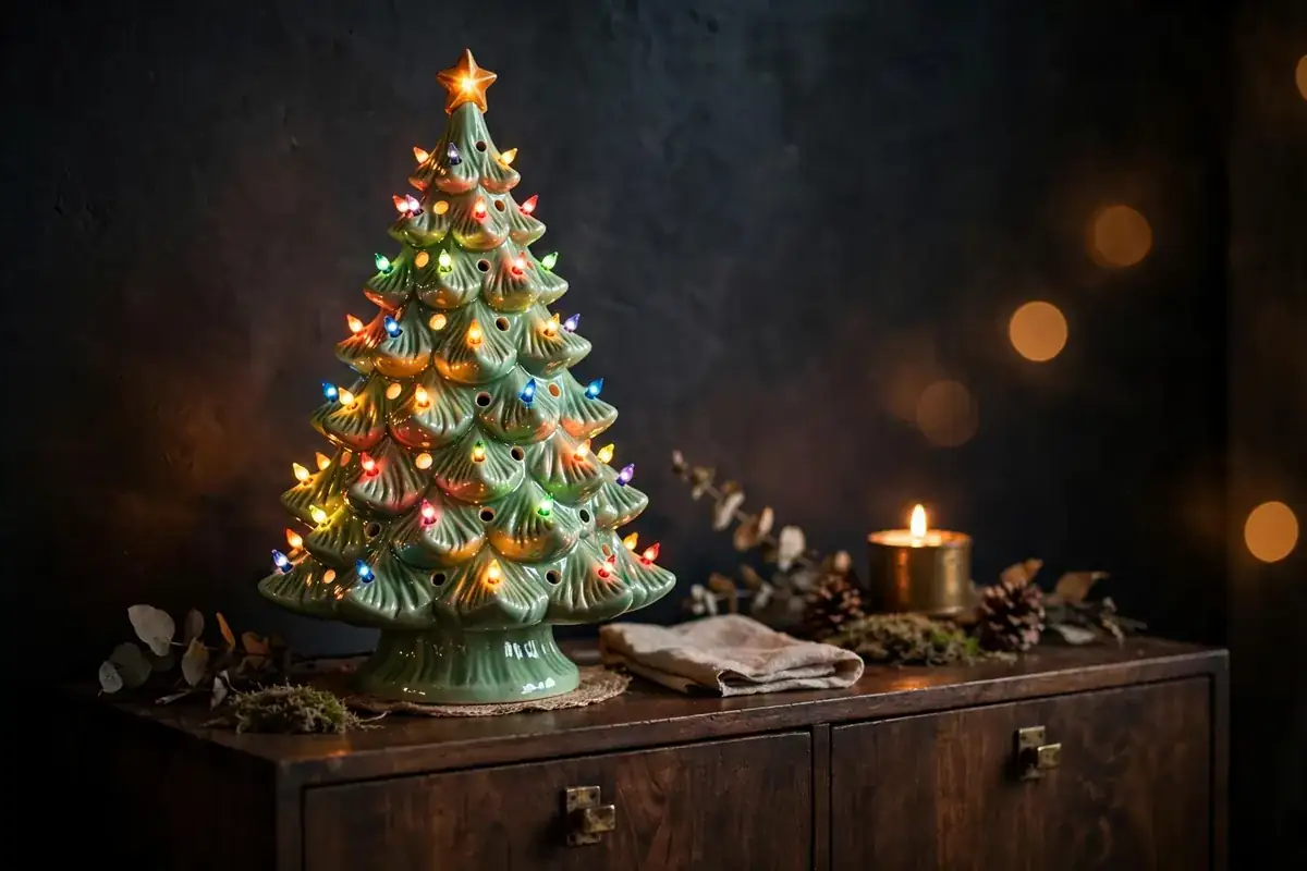 glass christmas tabletop tree ideas vintage ceramic tree