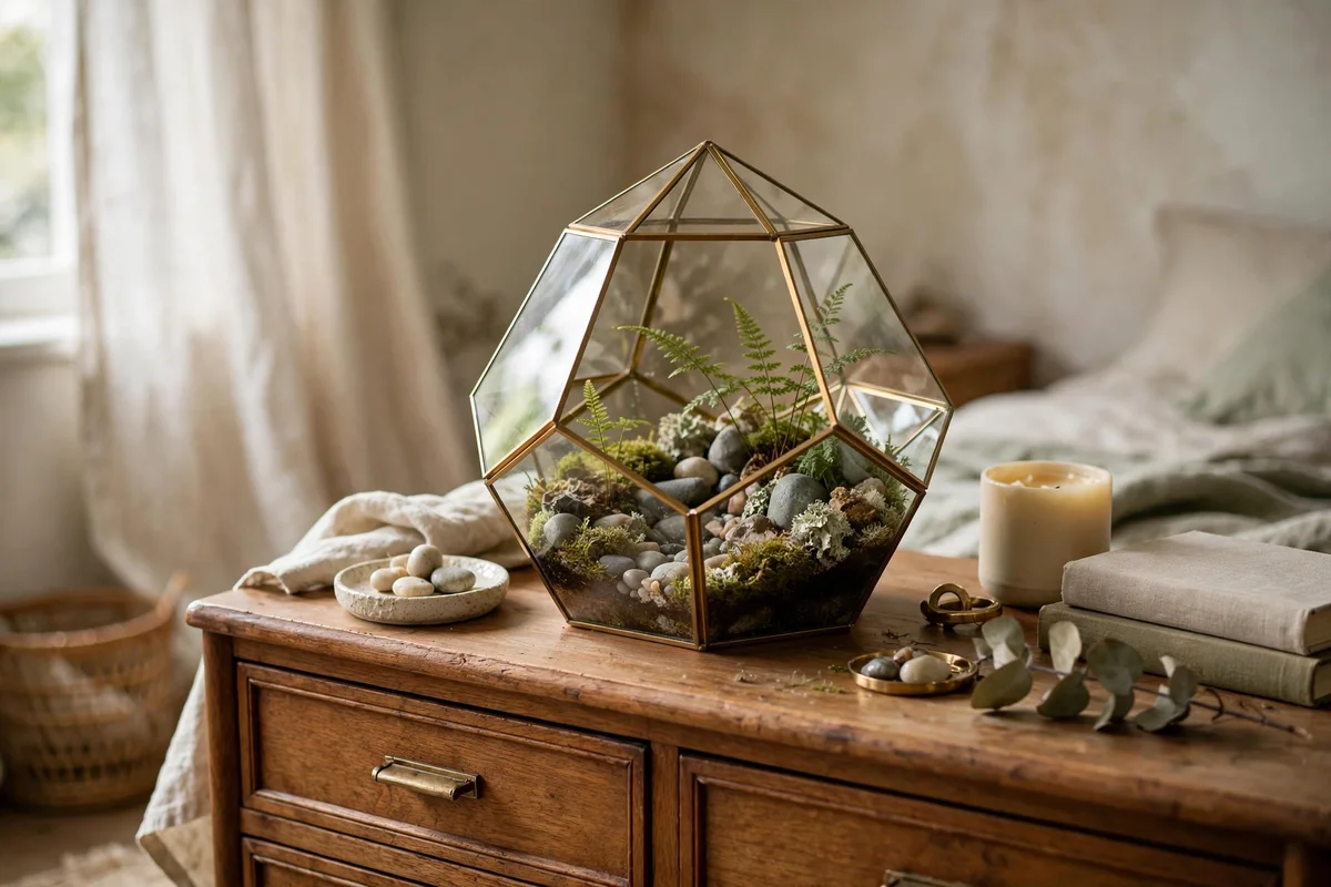 greenery bedroom terrarium dresser