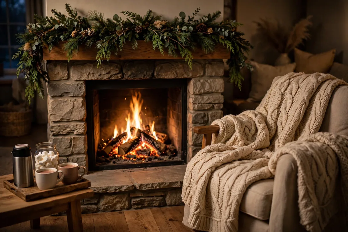 hot chocolate bar ideas fireplace cocoa corner
