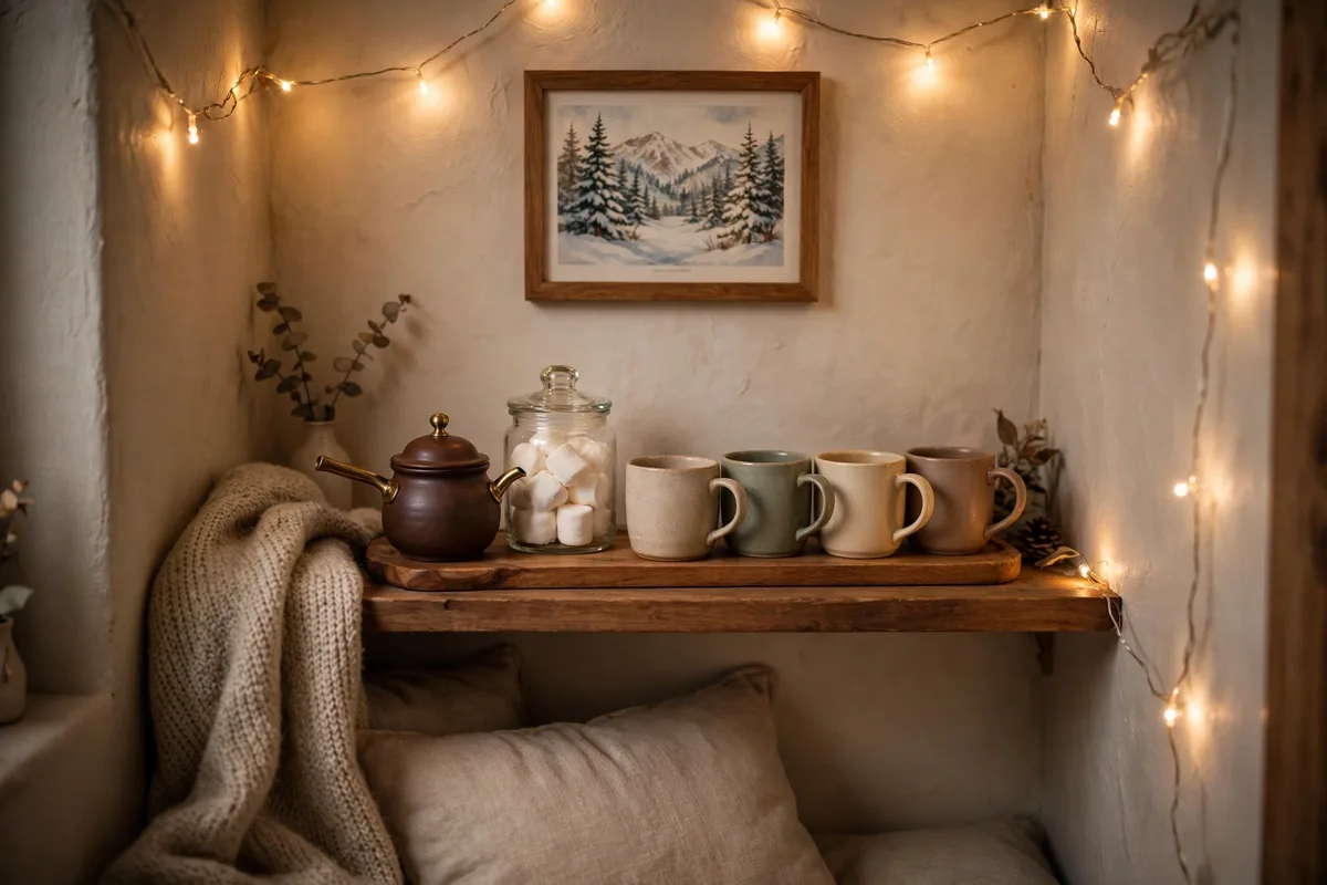 hot chocolate bar ideas small space corner bar