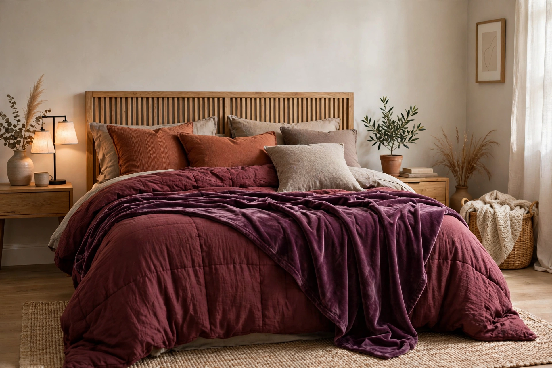 moody burgundy plum room decor burgundy bedding layers