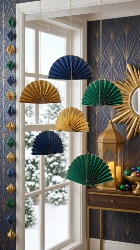 neo deco christmas diy paper fan ornaments
