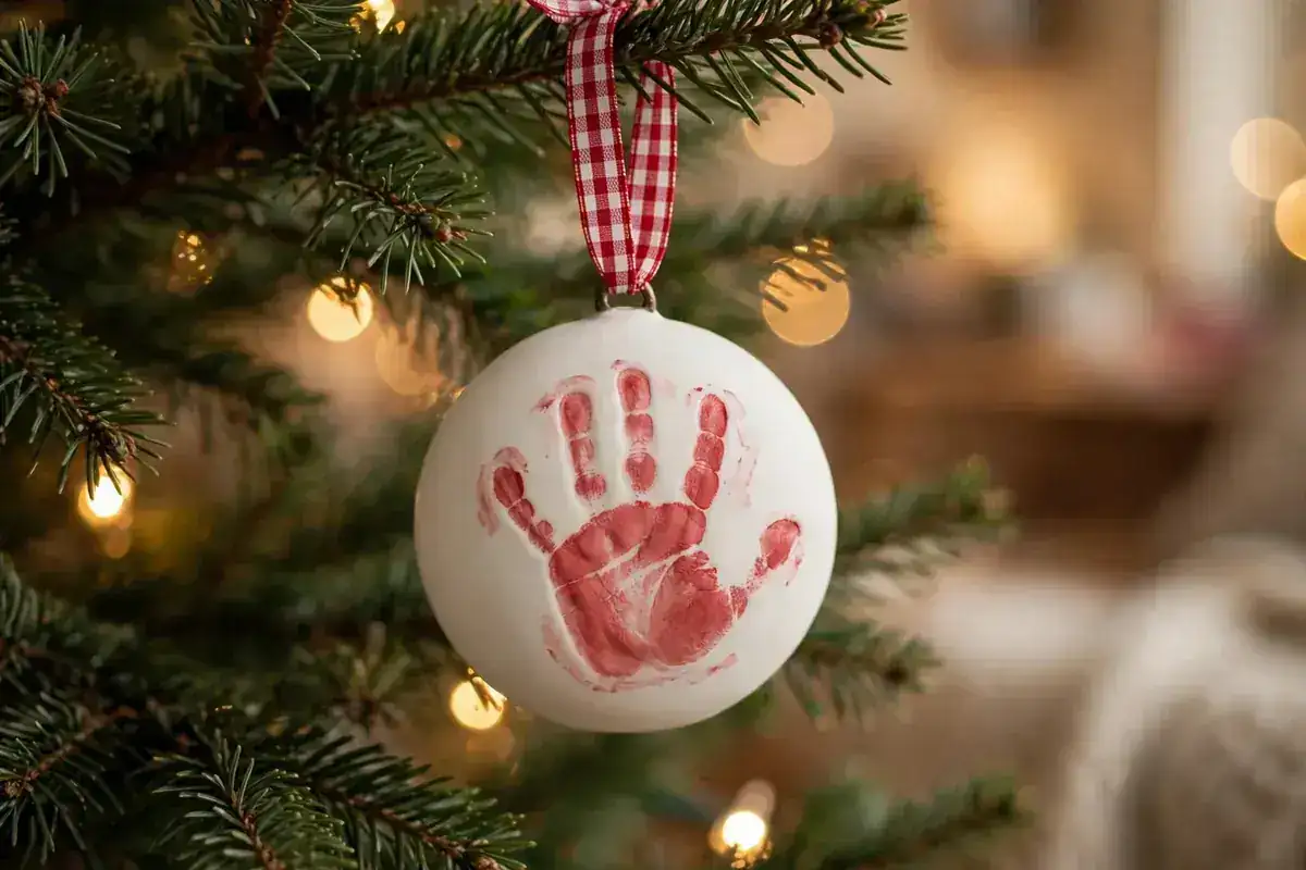 personalized christmas ornaments ideas kids handprint ornaments