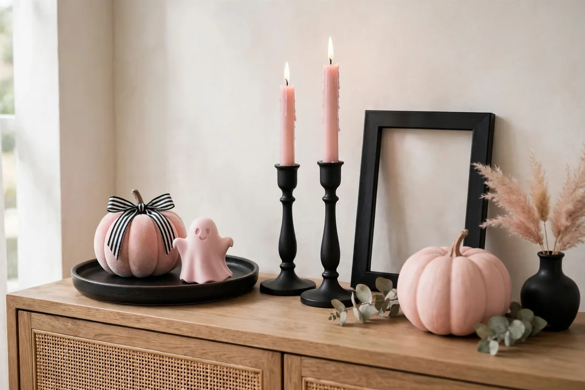 pink halloween decor ideas pink black halloween