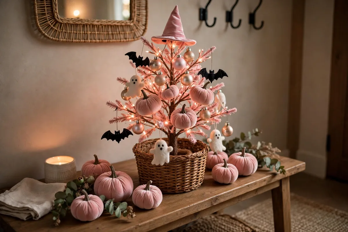 pink halloween decor ideas pink halloween tree