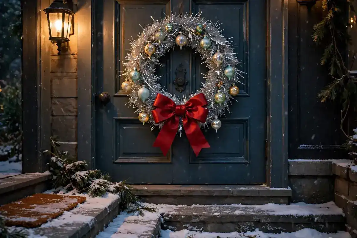 silver tinsel christmas tree ideas silver tinsel wreath