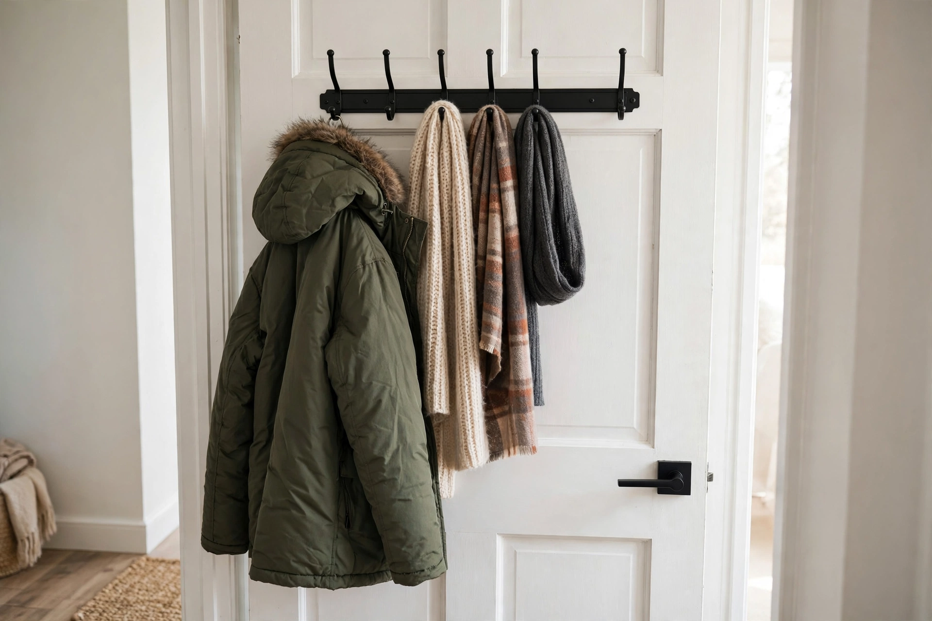 small entryway winter organization ideas over door coat rack rental