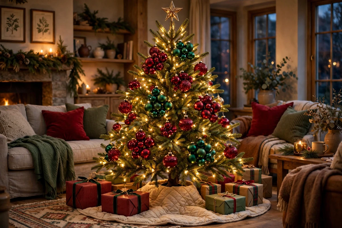 traditional red green christmas decor ideas classic red green christmas tree