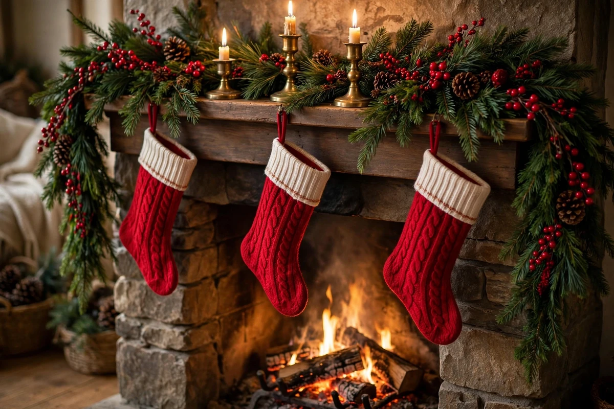 traditional red green christmas decor ideas traditional christmas mantel